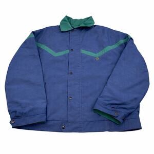 VTG Outback Trading Rambler Gore-Tex Jacket Mens M Blue Green Outdoor Coat READ